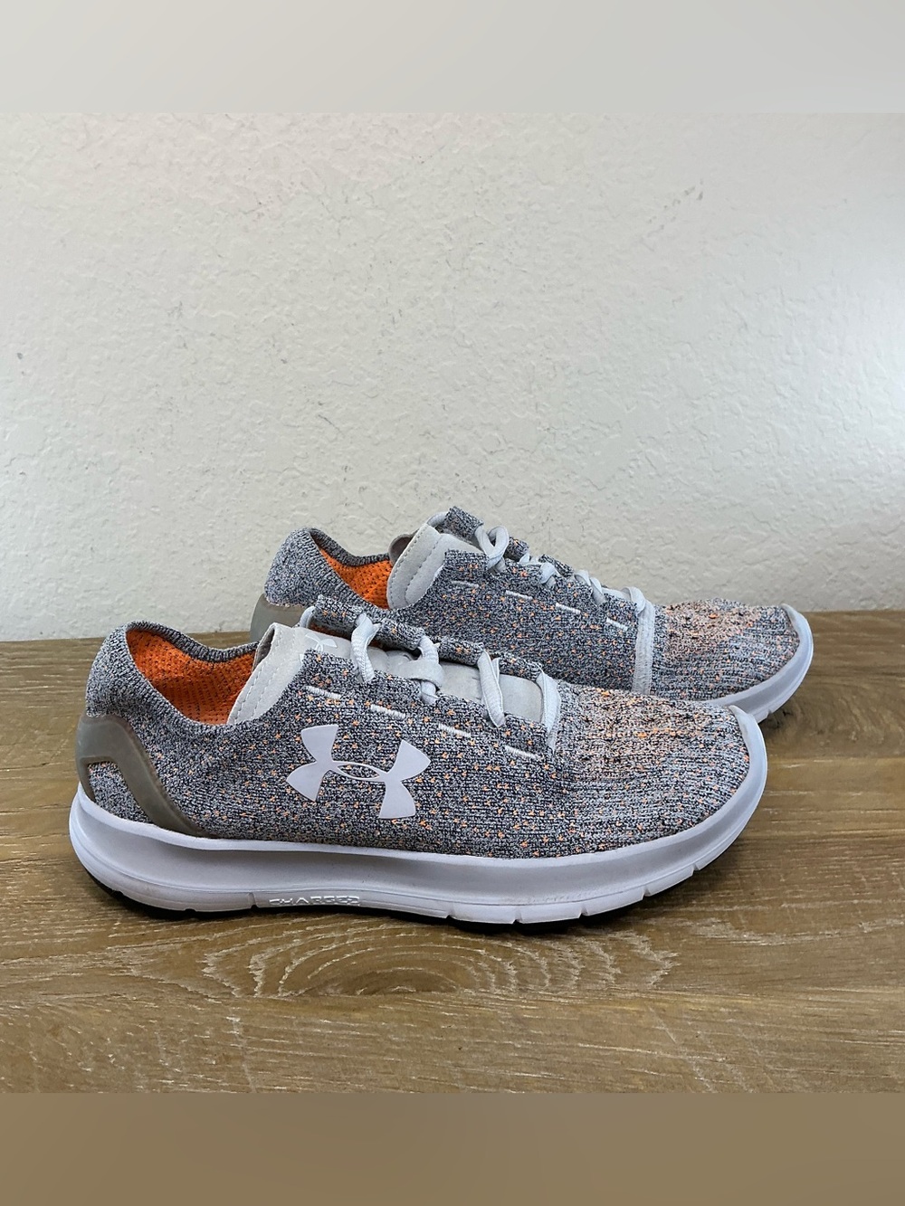 Under Armour SpeedForm Slingride Women's Size 7.5 Running Shoes Gray & Orange